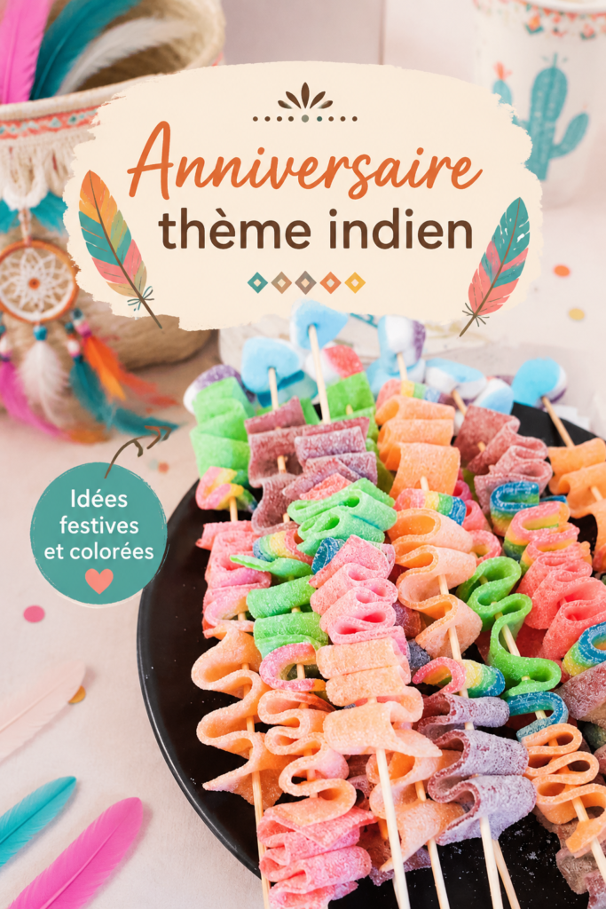 Une décoration festive pour un anniversaire sur le thème indien avec des couleurs vives et des lanternes.