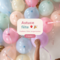 Une fête décorée avec des ballons et des guirlandes colorées.