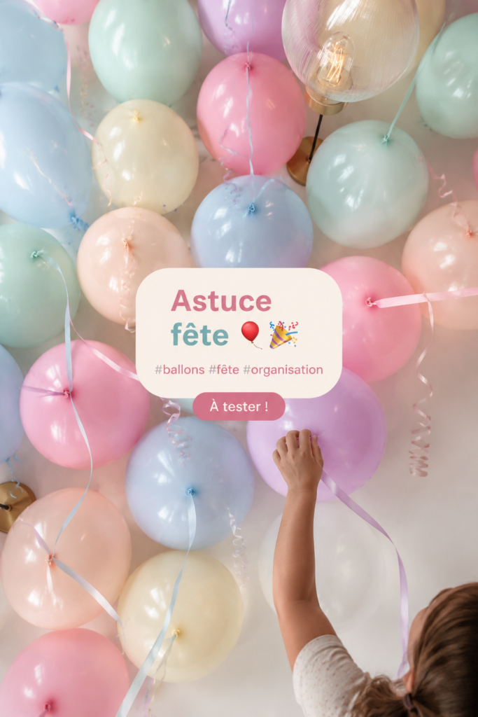 Une fête décorée avec des ballons et des guirlandes colorées.