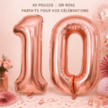 Balloons en or rose pour un anniversaire éblouissant