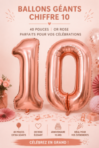 Balloons en or rose pour un anniversaire éblouissant