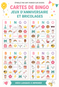 Cartes de bingo personnalisées pour un anniversaire