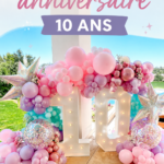 Décoration festive pour un anniversaire d'enfant de 10 ans