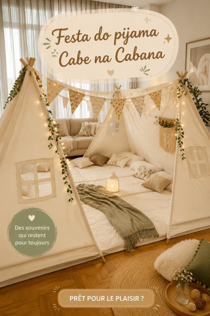 Une cabane en coussins et couvertures pour une fête pyjama cozy