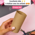 Enfants qui s'amusent avec une activité créative à la maison.