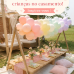 Des enfants amusés lors d'un mariage, jouant ensemble avec des jeux et des activités créatives.