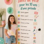Fête d'anniversaire d'un enfant de 10 ans avec des décorations et des jeux