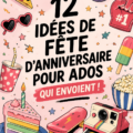 Thème de fête d'anniversaire pour adolescents décoré de ballons et accessoires colorés.