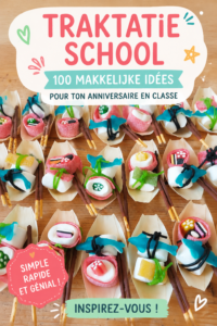 Goûter d'anniversaire coloré avec plusieurs délicieuses options pour les enfants en classe.