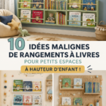 Étagère colorée pour ranger des livres d'enfant dans un petit espace