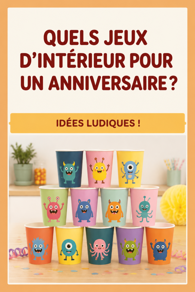 Jeux d'intérieur colorés pour un anniversaire amusant