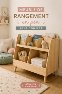 Meuble de rangement Ligne Confetti dans une chambre moderne.