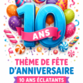 Fête d'anniversaire avec des ballons colorés et des bonbons décoratifs