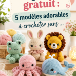 Modèles d'amigurumi colorés prêts à être crochetés