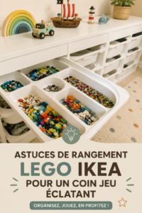 Une chambre d'enfants décorée avec des rangements IKEA colorés et fonctionnels.