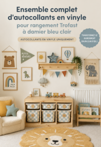 Meubles IKEA Trofast personnalisés avec des autocollants vinyle colorés