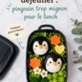 Boîte bento colorée avec des aliments équilibrés pour enfants.