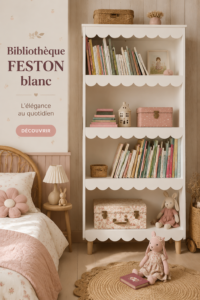 Bibliothèque Feston blanche élégante pour la maison