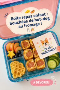 Bouchées de hot-dog au fromage prêtes à être dégustées