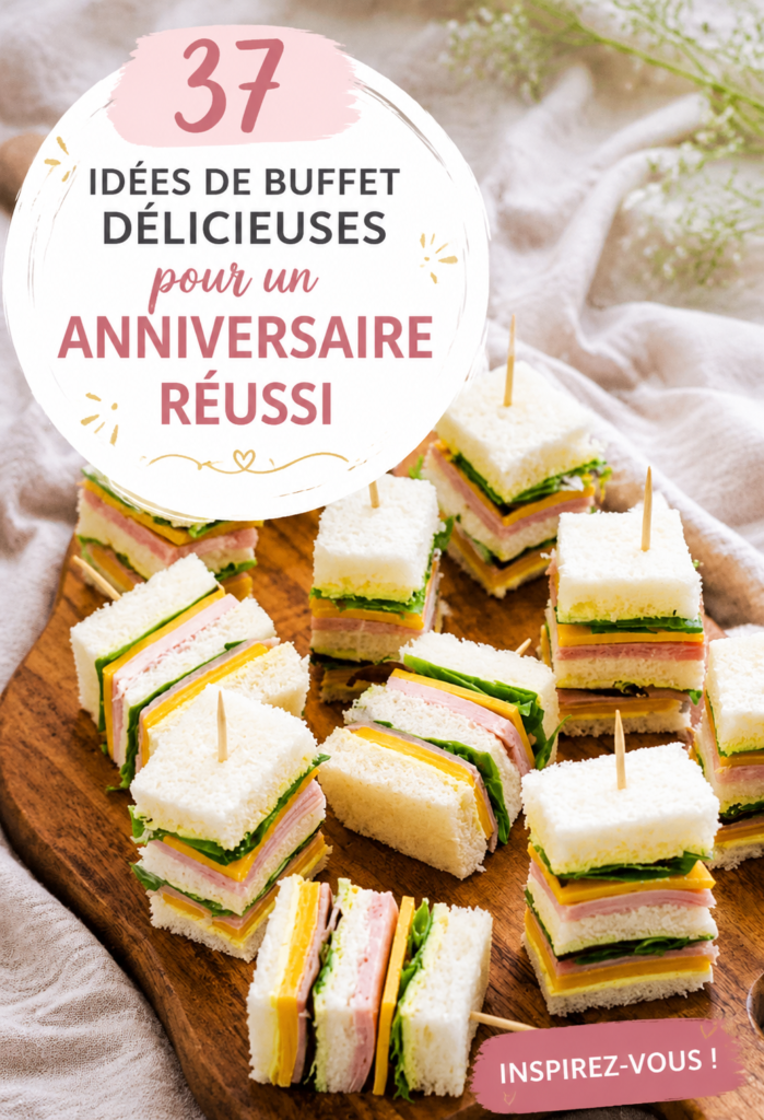 Buffet d'anniversaire avec de nombreuses options de plats