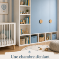 Chambre d'enfant avec rangements et bibliothèque intégrée