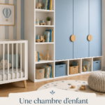 Chambre d'enfant avec rangements et bibliothèque intégrée