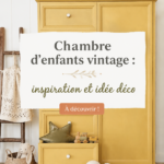 Chambre d'enfant au style vintage avec meubles rétro et décor chaleureux