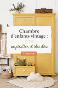 Chambre d'enfant au style vintage avec meubles rétro et décor chaleureux