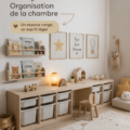 Chambre d'enfant organisée avec des solutions de rangement modernes