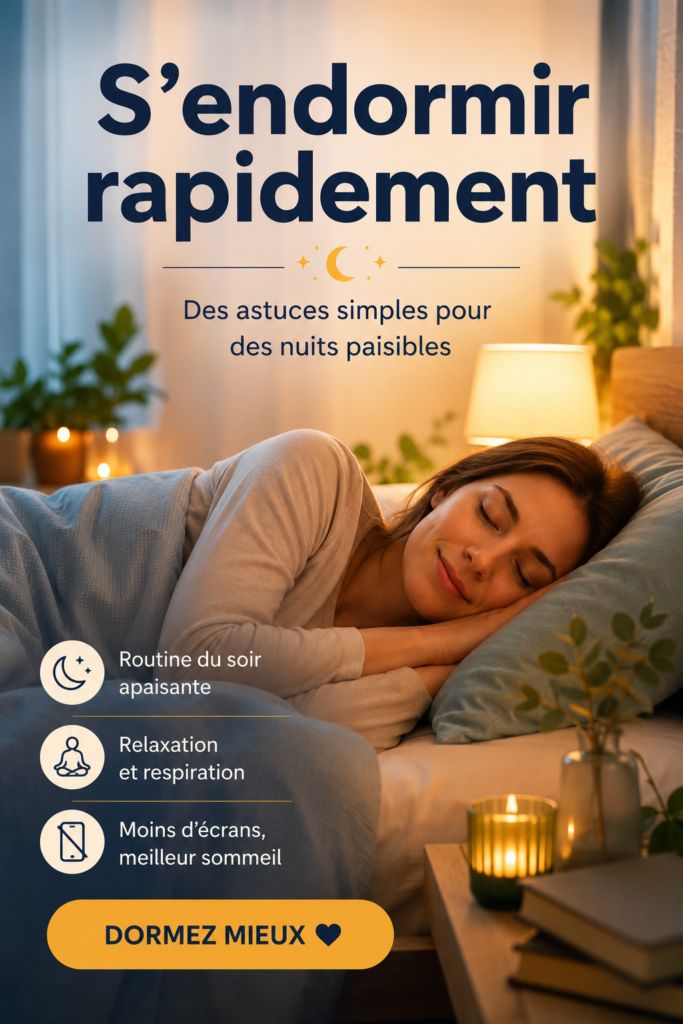 Astuce pour s'endormir rapidement avec une ambiance relaxante.
