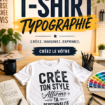 Exemple de t-shirt avec un design typographique unique