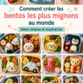 Un bento coloré avec des aliments mignons pour un déjeuner entice