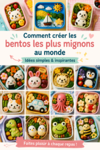 Un bento coloré avec des aliments mignons pour un déjeuner entice