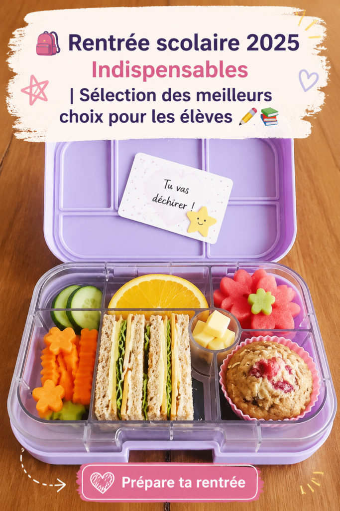 Fournitures scolaires colorées sur un bureau pour la rentrée 2025