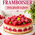 Un framboisier décoré de framboises fraîches sur une assiette
