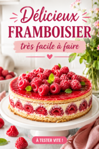 Un framboisier décoré de framboises fraîches sur une assiette