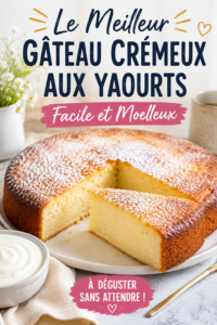 Gâteau au yaourt crémeux décoré, parfait pour les enfants