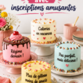 Un gâteau au chocolat décoré avec une inscription humoristique sur un fond coloré.