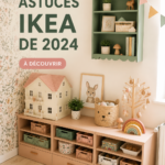 Un salon décoré avec des meubles IKEA transformés par des hacks créatifs.