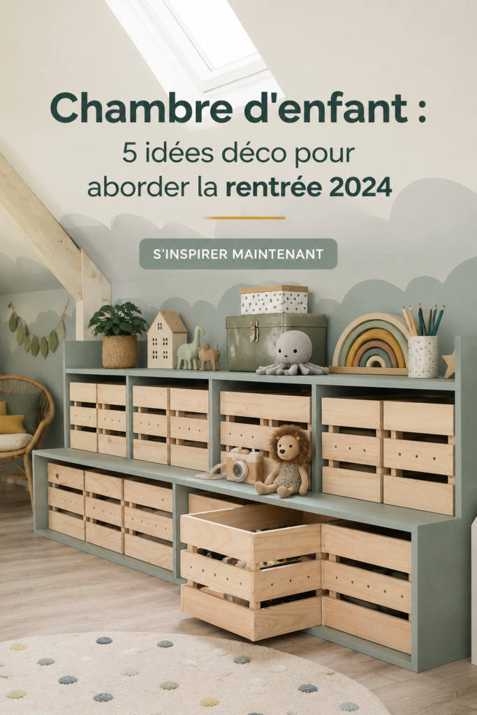 Chambre d'enfant colorée avec des éléments décoratifs tendance pour 2024