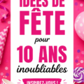 Un gâteau d'anniversaire coloré pour un enfant de 10 ans entouré d'amis.