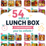 Lunch box créative avec des fruits et légumes colorés pour enfants.