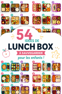 Lunch box créative avec des fruits et légumes colorés pour enfants.