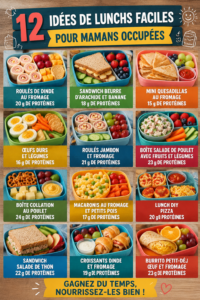 Des lunchs sains pour enfants préparés avec amour.