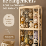 chambre d'enfant avec des rangements colorés et ludiques