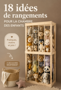 chambre d'enfant avec des rangements colorés et ludiques