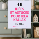 Bibliothèque Kallax relookée avec des éléments de décoration modernes