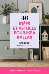 Bibliothèque Kallax relookée avec des éléments de décoration modernes