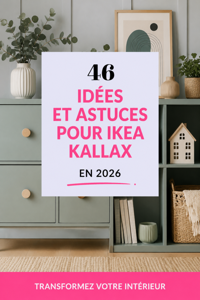 Bibliothèque Kallax relookée avec des éléments de décoration modernes