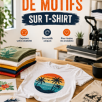 T-shirt avec impression de motifs colorés